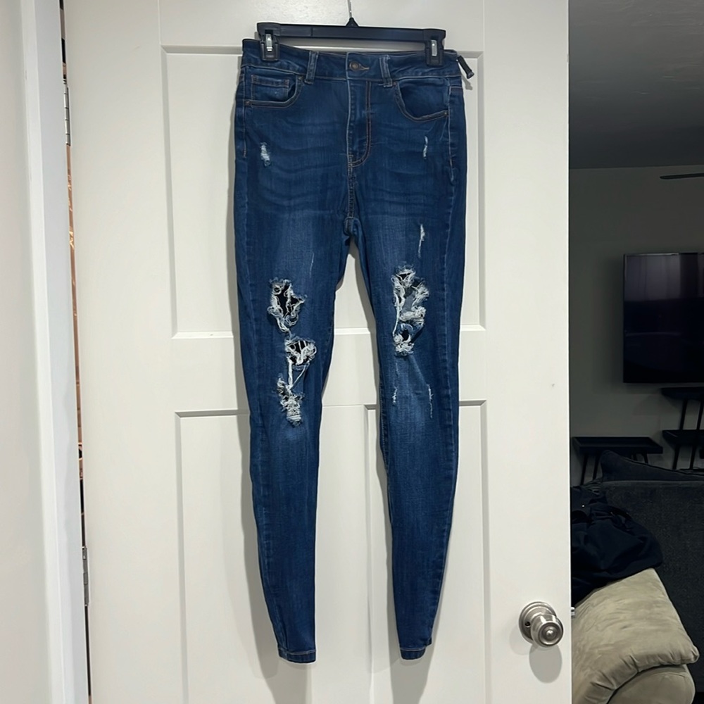 Wax Jeans High Rise Wide Leg Crop Denim Jeans 5/27